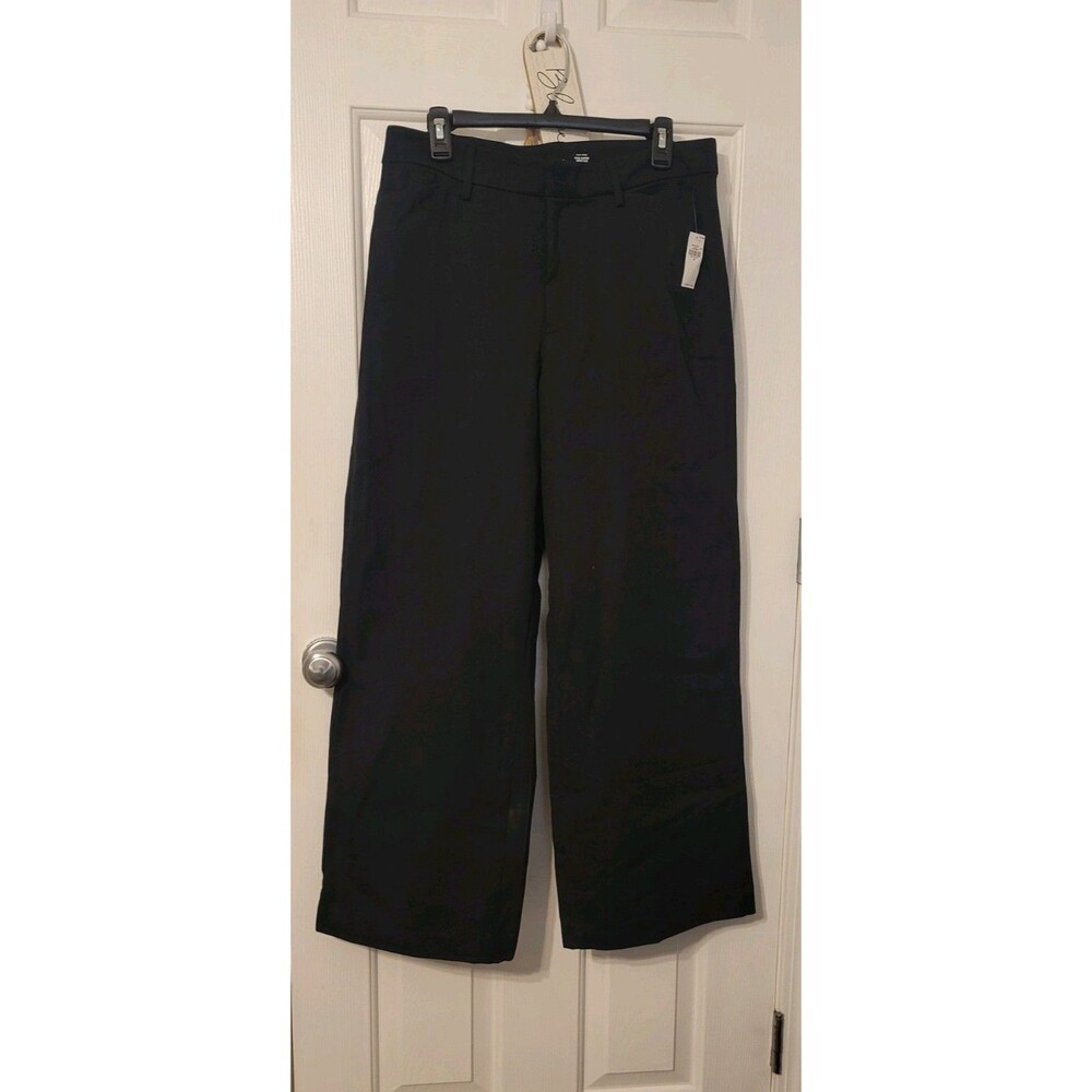 Old Navy Sz 12 Pixie Super Wide Leg High Waisted Black Pants Womens NWT Pockets